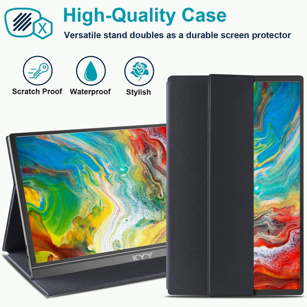 MONITOR PORTÁTIL KYY K3 15.6" IPS Full HD 1080p USB C HDMI INCLUYE FUNDA SMART
