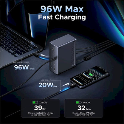 DOCKING MULTIPUERTO 13 EN 1 UGREEN 75237F DOCKING STATION DP RJ45 USB USB-C AUDIO