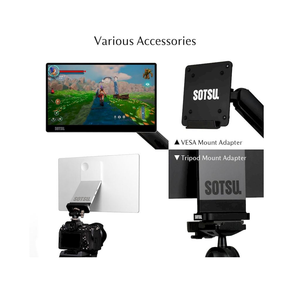 MONITOR PORTATIL SOTSU 14' FLIPACTION GO FULL HD IPS MULTI DEVICE RESISTENTE Y LIGERO VIDRIO TEMPLADO