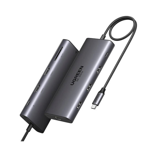 Adaptador UGREEN 10 en 1 - 4k HDMI 8K MAXIMA RESOLUCION USB HUB CM639