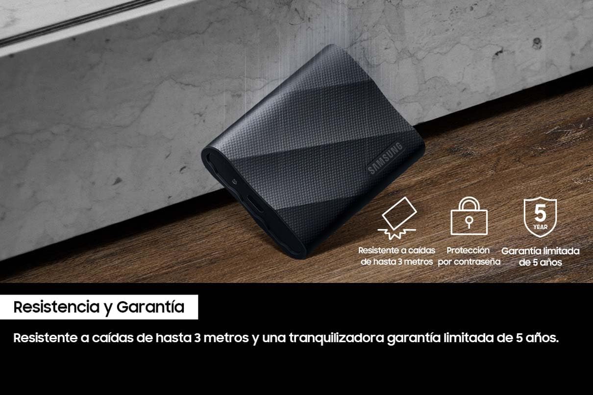 Disco Solido externo SAMSUNG T9 1TB 20Gbps USB C 2000MB/S