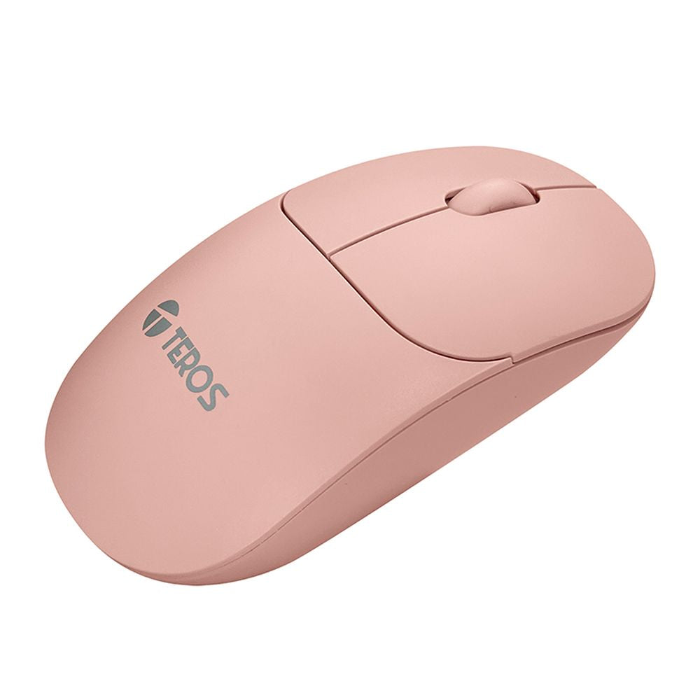 MOUSE OPTICO INALAMBRICO TEROS TE-1218S ROSADO RECEPTOR USB
