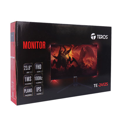 Monitor GAMER Teros TE-2412S 23.8' IPS 100HZ 1MS HDMI VGA PARLANTES FULL HD