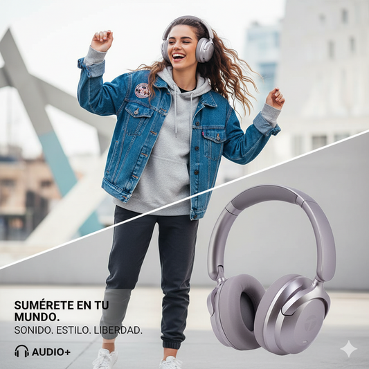 AURICULARES BLUETOOTH TE-8038RS RUIDO HIDRIDO INALAMBRICOS  Rose Titanium