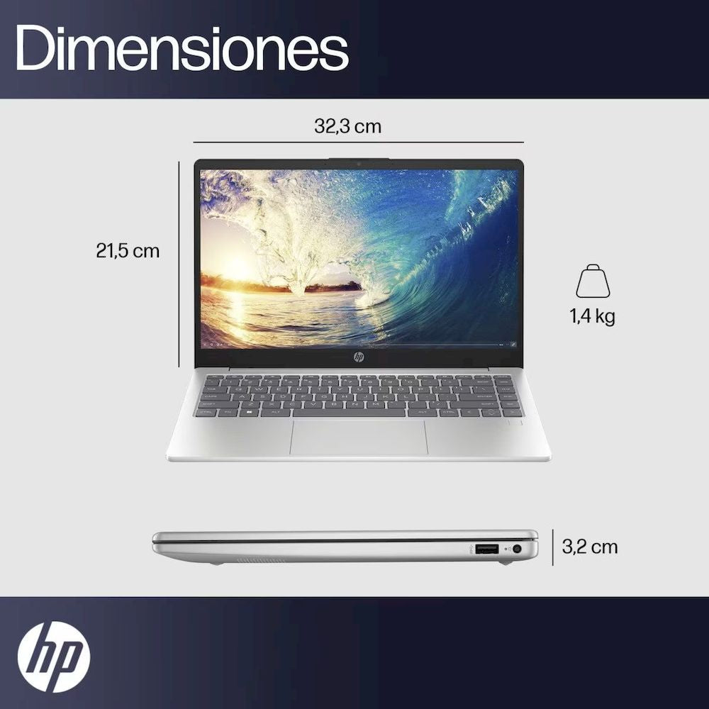 LAPTOP HP 14-EP1002LA 14' FULL HD ULTRA 5 125H 8GB 512GB SSD LECTOR DE HUELLAS