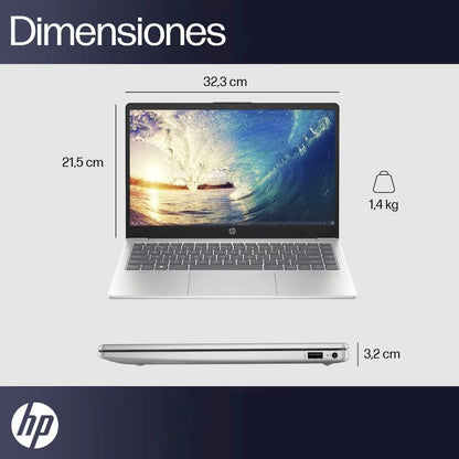 LAPTOP HP 14-EP1002LA 14' FULL HD ULTRA 5 125H 8GB 512GB SSD LECTOR DE HUELLAS