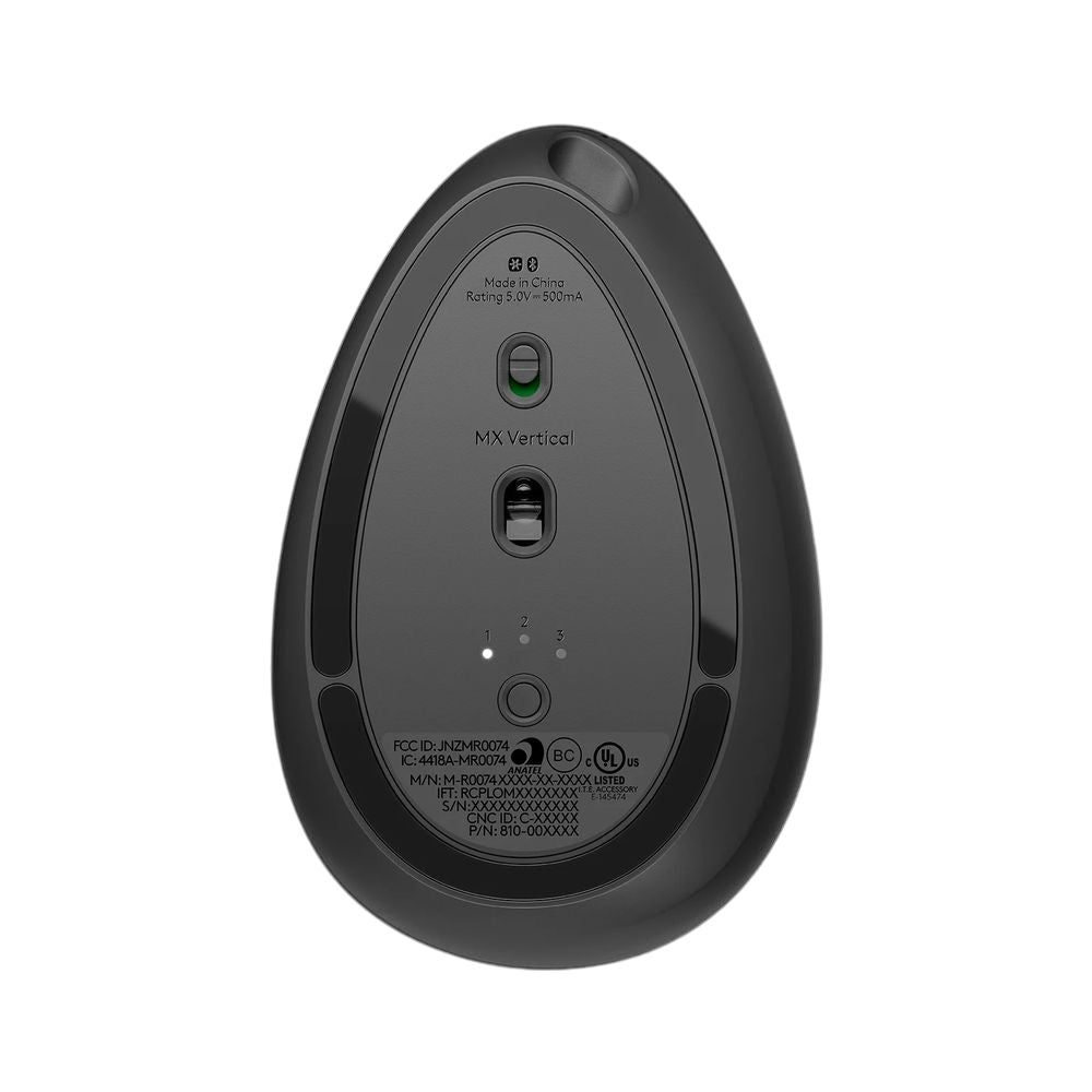 MOUSE LOGITECH MX VERTICAL ADVANCE ERGONOMICO WIRELESS/BT BLACK