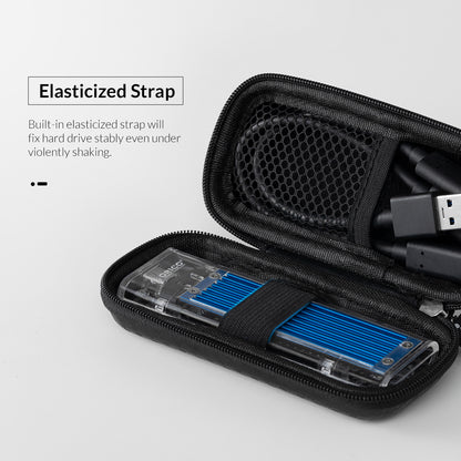 FUNDA ORICO PARA DISCO SSD M.2 Nvme Externo MATERIAL EVA NEGRO RESISTENTE (PN M2PH01-BK-BP)
