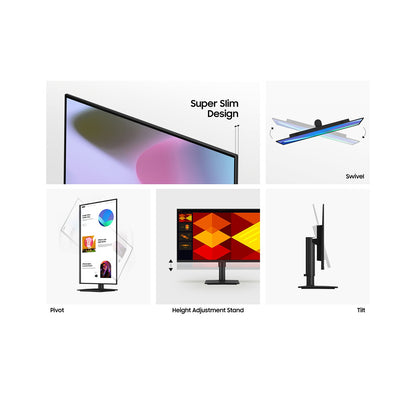 MONITOR SAMSUNG ESSENTIAL S4 24' IPS 100HZ FHD PIVOTE GIRO HDMI DP
