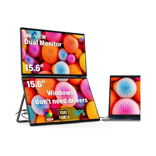 MONITOR PORTATIL DUAL INNOVIEW 15.6' FULL HD IPS 60HZ 3MS EXTENSOR 3 MODOS WINDOWS MAC