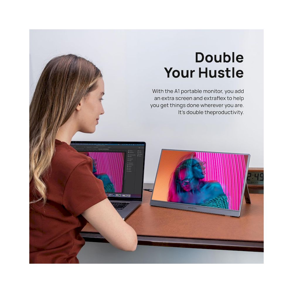 MONITOR PORTÁTIL ARZOPA A1 GRIS 15.6" IPS Full HD 1080p USB-C