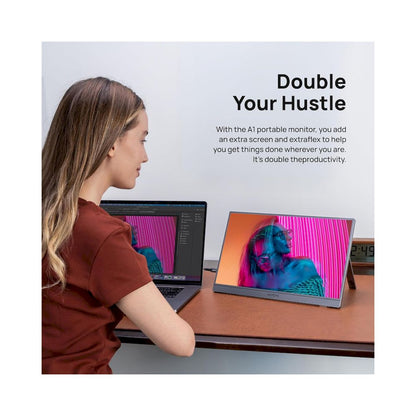 MONITOR PORTÁTIL ARZOPA A1 GRIS 15.6" IPS Full HD 1080p USB-C