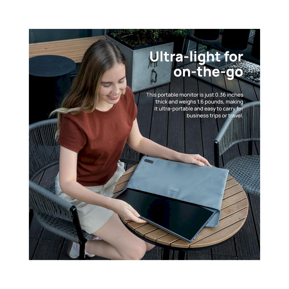 MONITOR PORTÁTIL ARZOPA A1 GRIS 15.6" IPS Full HD 1080p USB-C