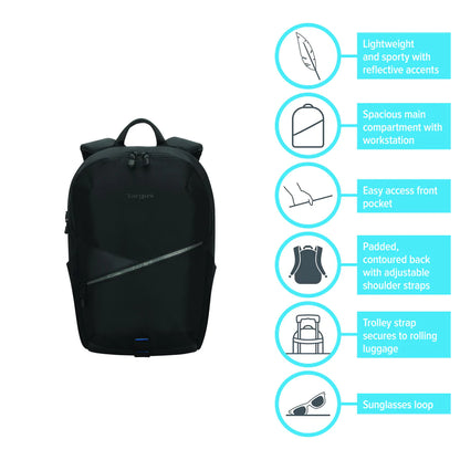 MOCHILA TARGUS TRANSPIRE COMPACT LAPTOP MAXIMO 15.6' portalaptop