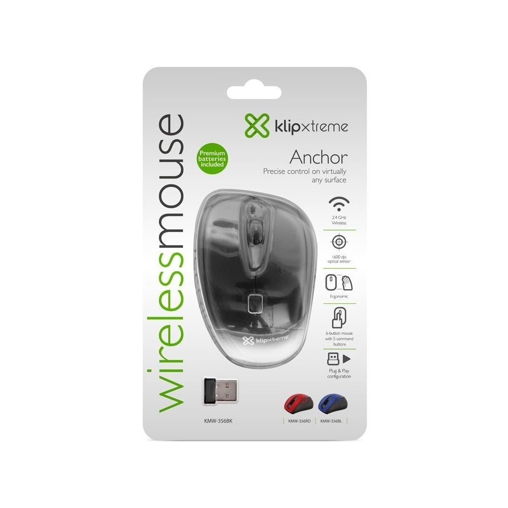 MOUSE INALAMBRICO Klip Xtreme ANCHOR NEGRO WIRELESS