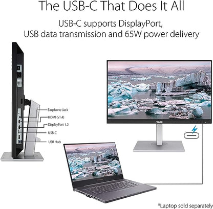 MONITOR ASUS PROART PA247CV 24" IPS FHD SRGB 100% USB PARLANTE PIVOTE GIRO