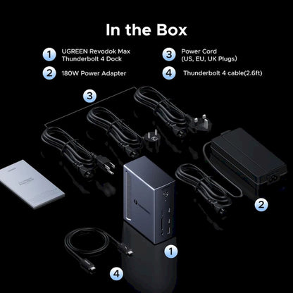 DOCKING MULTIPUERTO 13 EN 1 UGREEN 75237F DOCKING STATION DP RJ45 USB USB-C AUDIO
