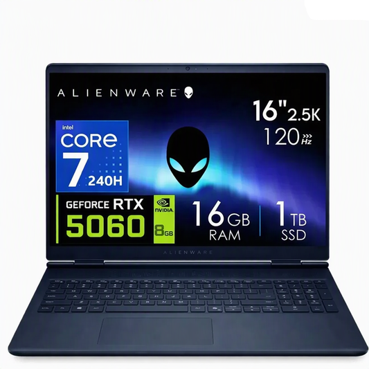 LAPTOP DELL ALIENWARE AURORA AC16250 16' 2.5K CORE 7 240H 16GB 1TB SSD RTX 5060 8GB WINDOWS 11 HOME | NUEVA Y SELLADA