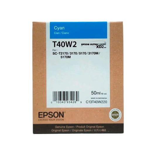 Cartucho Epson CIAN T40W T40W2 T40W220 PARA SC SURECOLOR T3170M T5170M