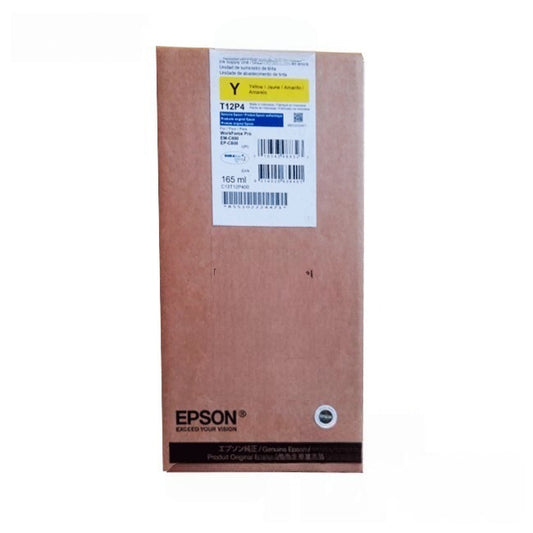 Bolsa de tinta AMARILLA EPSON DURABRITE Ultra T12P ORIGINAL AMARILLO T12P4 CARTUCHO TINTA AMARILLA T12P400 EPSON EM-C800 EP-C800