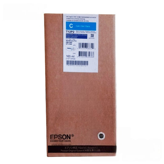 Bolsa de tinta CIAN EPSON DURABRITE Ultra T12P ORIGINAL AZUL T12P2 CARTUCHO TINTA CYAN T12P200 EPSON EM-C800 EP-C800