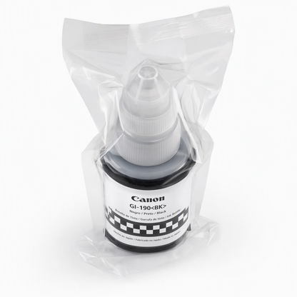 Botella de tinta CANON GI-190 negro NEGRA 70ml ORIGINAL OEM SIN CAJA TINTA IMPRESORA G1100 G2100 G3100 G4100 G1110 G2101 G2110 G2111 G3101 G3102 G3110 G3111 G4102 G4110 G4111