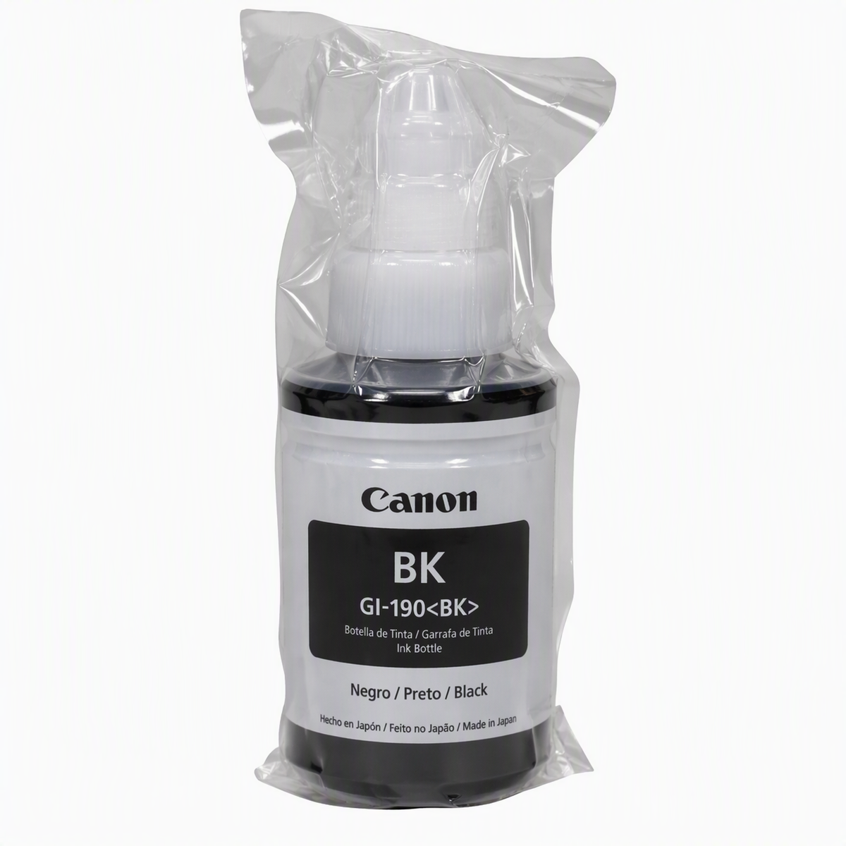 Botella de tinta CANON GI-190 negro NEGRA 70ml ORIGINAL OEM SIN CAJA TINTA IMPRESORA G1100 G2100 G3100 G4100 G1110 G2101 G2110 G2111 G3101 G3102 G3110 G3111 G4102 G4110 G4111