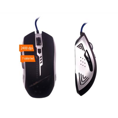 Mouse óptico Gamer Teros TE-G73 2400 dpi ergonómico 6 botones iluminado USB