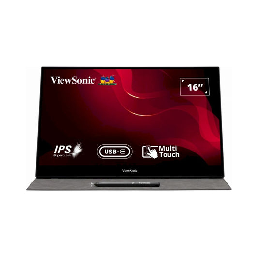MONITOR TÁCTIL ULTRALIGERO VIEWSONIC TD1655 16" IPS FHD HDMI parlantes ideal oficina viajes MONITOR PORTATIL