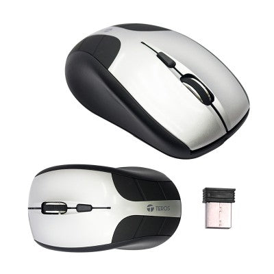 Mouse óptico inalámbrico Teros TE-X19 1600 dpi receptor USB