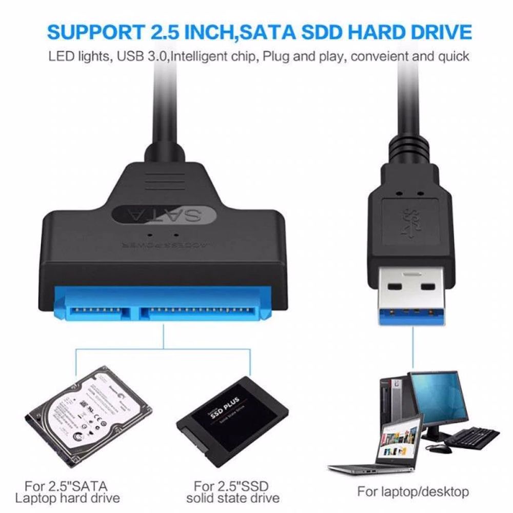 ADAPTADOR USB 3.0 A SATA Cable ADAPTADOR DISCO LAPTOP SSD