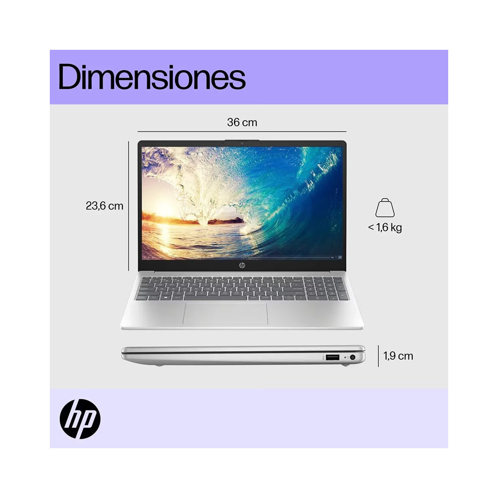 Laptop HP 15-fd0055la 15.6' FHD i5 1235U 8GB 512SSD 10 NUCLEOS W11
