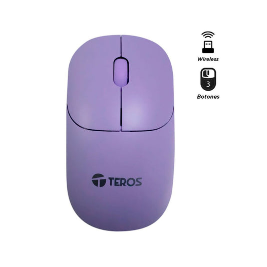MOUSE OPTICO INALAMBRICO TEROS TE-1219S 1000 Dpi USB 2.4 GHZ