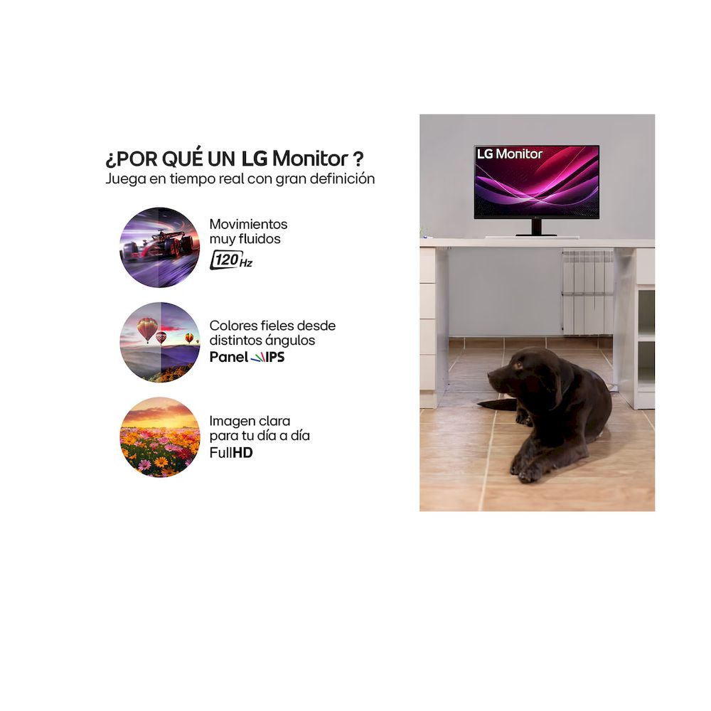 MONITOR LG 24U411A-B 23.8" IPS 1920 x 1080 120HZ 1MS HDMI VGA HDR10