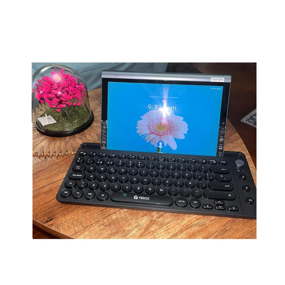 TECLADO INALAMBRICO TE-4064N BLUETOOTH WIRELESS ESPAÑOL CON PERILLA BATERIA RECARGABLE