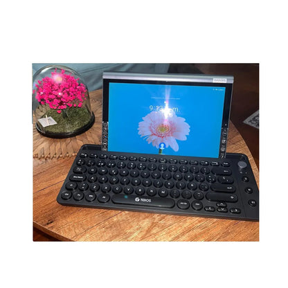 TECLADO INALAMBRICO TE-4064N BLUETOOTH WIRELESS ESPAÑOL CON PERILLA BATERIA RECARGABLE